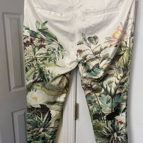 H&M off white with multicolors pants sz8 - Picture 2 of 3